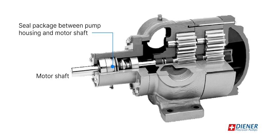 Direct drive gear pump with life-limiting seal